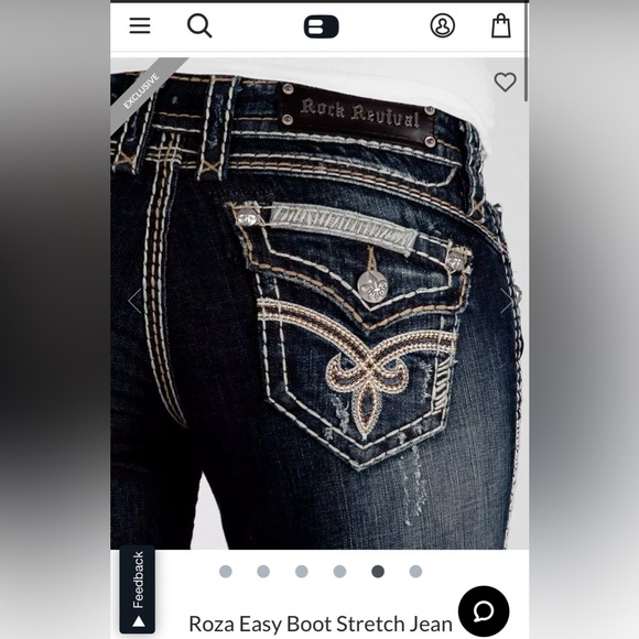 Gently Used Rock Revival (Buckle) Roza Easy Boot Women’s Jeans Waist Size 25x30 - Picture 12 of 16